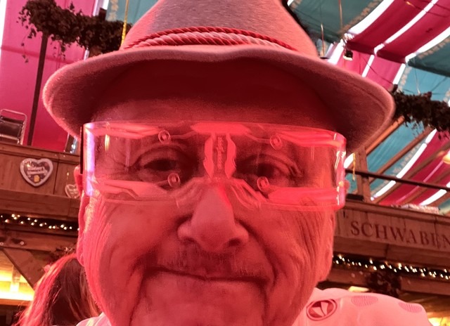 Inside a beer tent on Richard's Stuttgart Volksfest trip